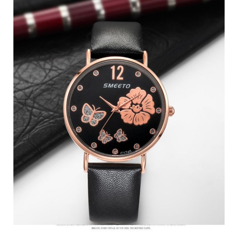 Jam Tangan New Fashion Butterfly Feifei Wanita Analog Quartz