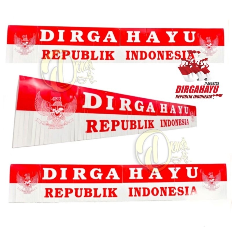 

Garland Dirgahayu Ri / Hiasan 17 Agustus / Dekorasi rumbai Hut Ri