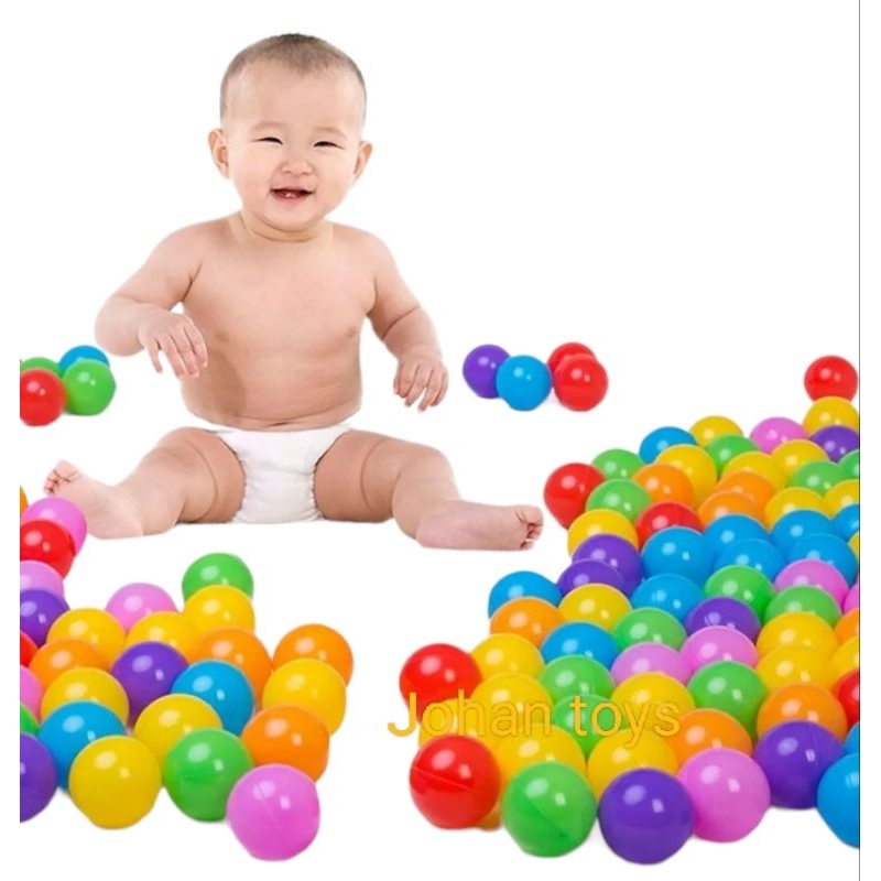 Bola Mandi Plastik Warna Warni isi 100 Pcs