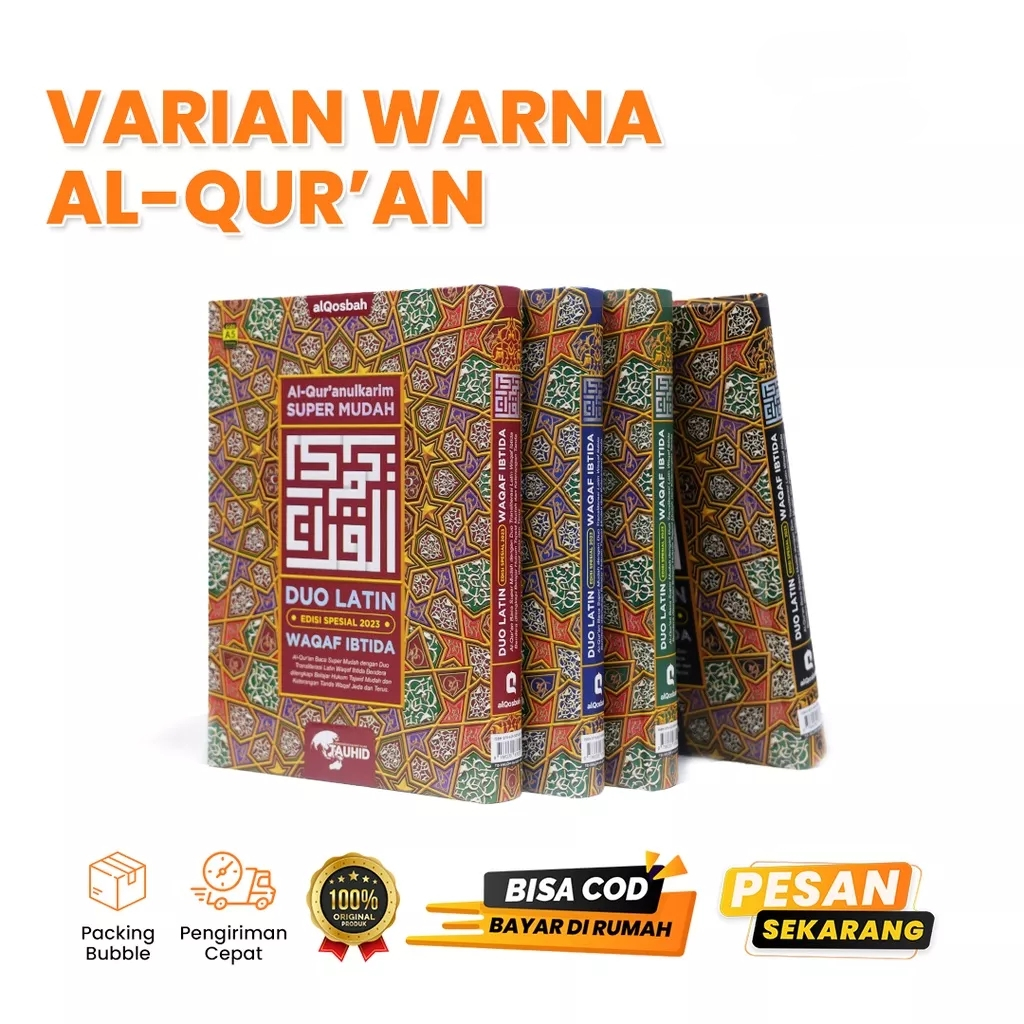 Alquran A4 Duo Latin Almadrasah Terjemahan | Terjemah Perkata Tajwid Warna | Al Quran Alqosbah TERBARU