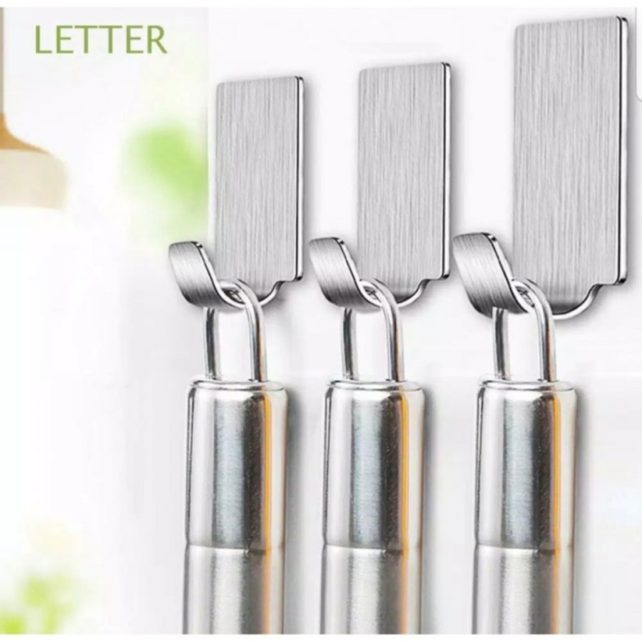 Gantungan hook kait dinding besi stainless tempelan gantung kunci home