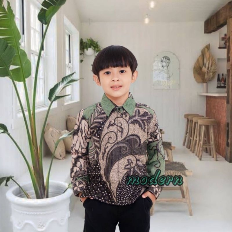 kemeja batik anak laki laki seragam sekolah batik anak