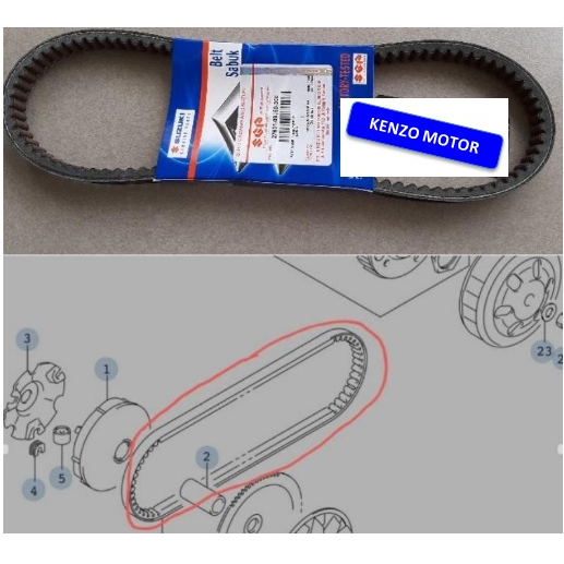 Fan belt V-BELT DRIVE [27601-09J50] suzuki NEX 2