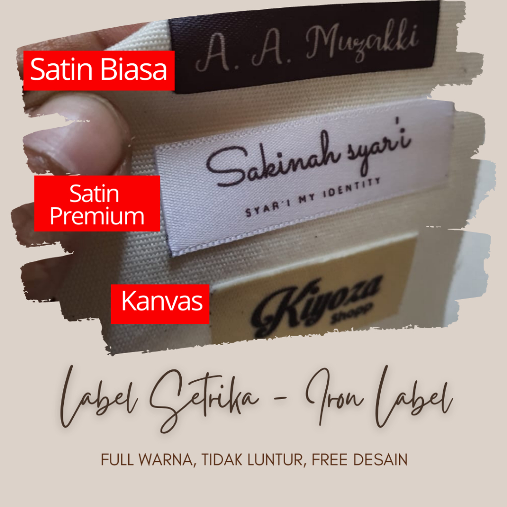 

[TERLARIS] Label setrika, iron label printing, stiker baju, label baju anak