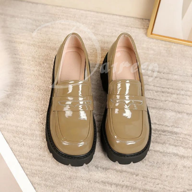 Daireen - sepatu wanita slip on docmart premium warna hitam krem san coklat ukuran 37-40