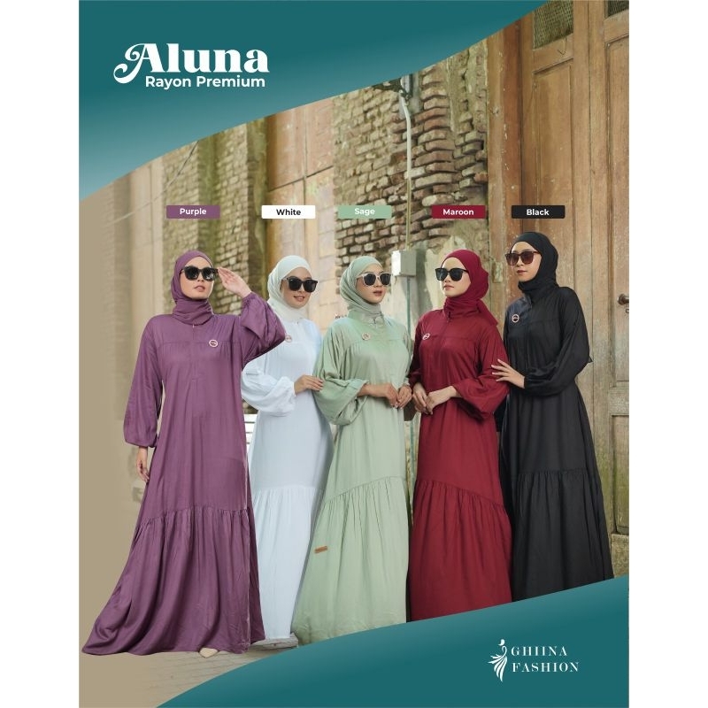 ALUNA DRESS~~~ORIGINAL BY GHIINA FASHIONBAHAN RAYON PREMIUM