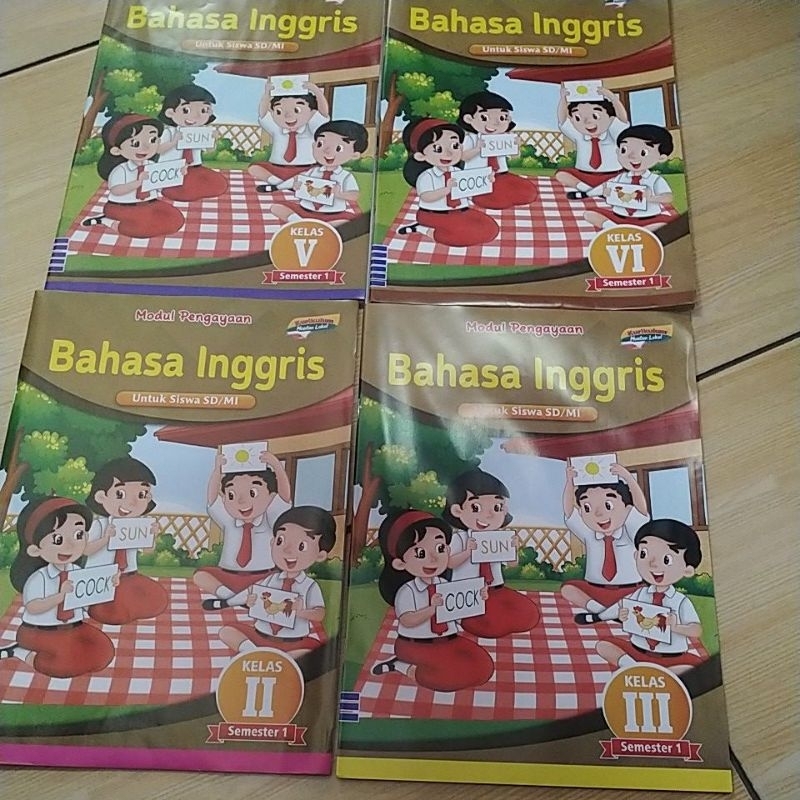 Modul pengayaan /Lks bahasa Inggris untuk sd kelas 2,3,5 dan 6 semester 1 kurikulum 2013 penerbit Ar