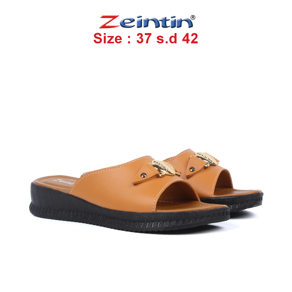 Zeintin - Sandal Wanita Kulit Sintetis  Kasual Sendal Slip On Wanita Original ZEINTIN HP