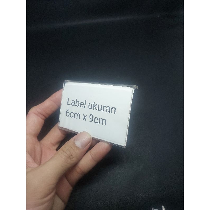 AKRILIK LABEL HARGA TEMPEL DIRAK / LABEL HARGA AKRILIK GANTUNG / NAME TAG PRICE TAG GANTUNG UNTUK BARANG / LABEL HARGA UNTUK DI LEMARI / DISPLAY NAMA BARANG / LABEL NAMA AKRILIK / ACRYLIC NAME LABEL DENGAN LEM