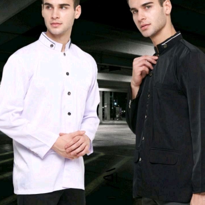 jasko jasco polos fashion muslim pria lengan panjang semi jas