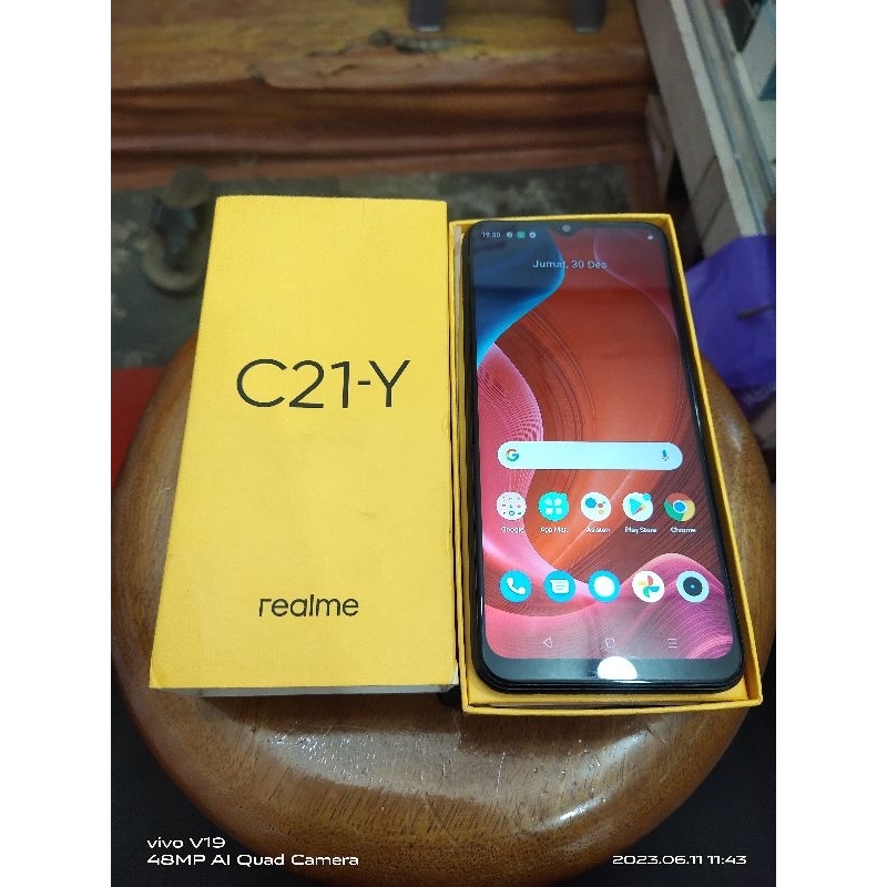 (SECOND) HP Realme C21y ram 4/64 Fullset Segel