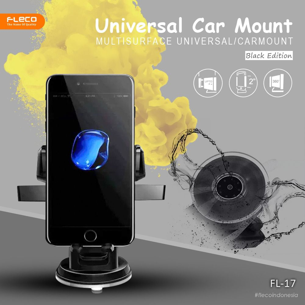 HOLDER MOBIL FLECO FL17 ORIGINAL BISA DI DASBORD DAN KACA UNIVERSAL