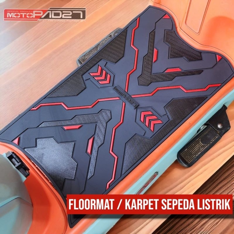 Karpet Sepeda Listrik Alas pijakan kaki Motor Listrik Uwinfly Goda Eksotic Genio df8 df7 dll