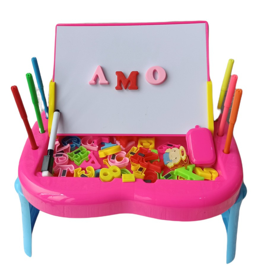 Mainan Papan TULIS Magnetic Drawing Board Meja Belajar Anak FU1131