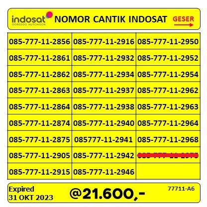 NOMOR CANTIK INDOSAT BAGUS