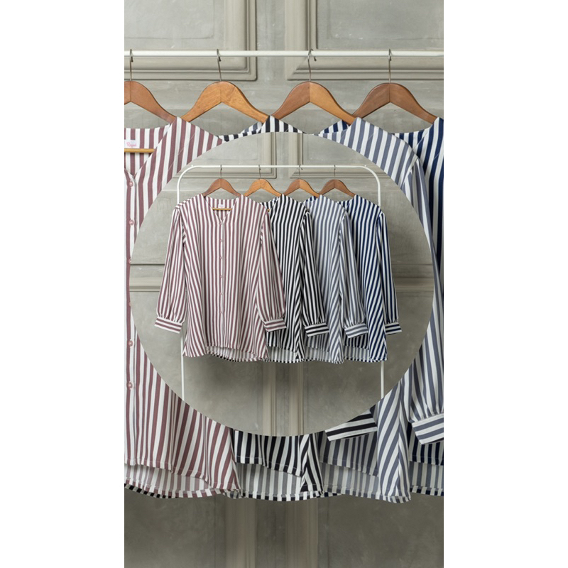 Stripey Longsleeve (kemeja PLUS SIZE/BIG SIZE)