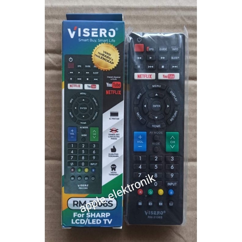 remote tv sharp led smart tv