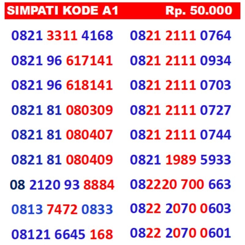 Nomor Cantik telkomsel Simpati No Kartu perdana super murah 10 11 12 digit 4G 5G kartu simpati 8888 abba