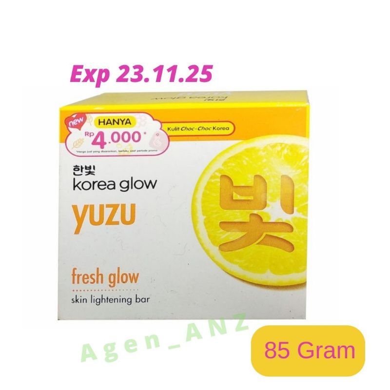 Korea Glow Yuzu fresh glow 85g 4000 Korea Glow goats milk+ rice bran sabun batang Sabun mandi untuk kulit cerah bersinar