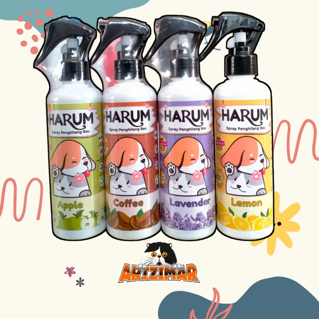 HARUM Spray 240ml Penghilang Bau Kotoran Hewan dan Pewangi Ruangan