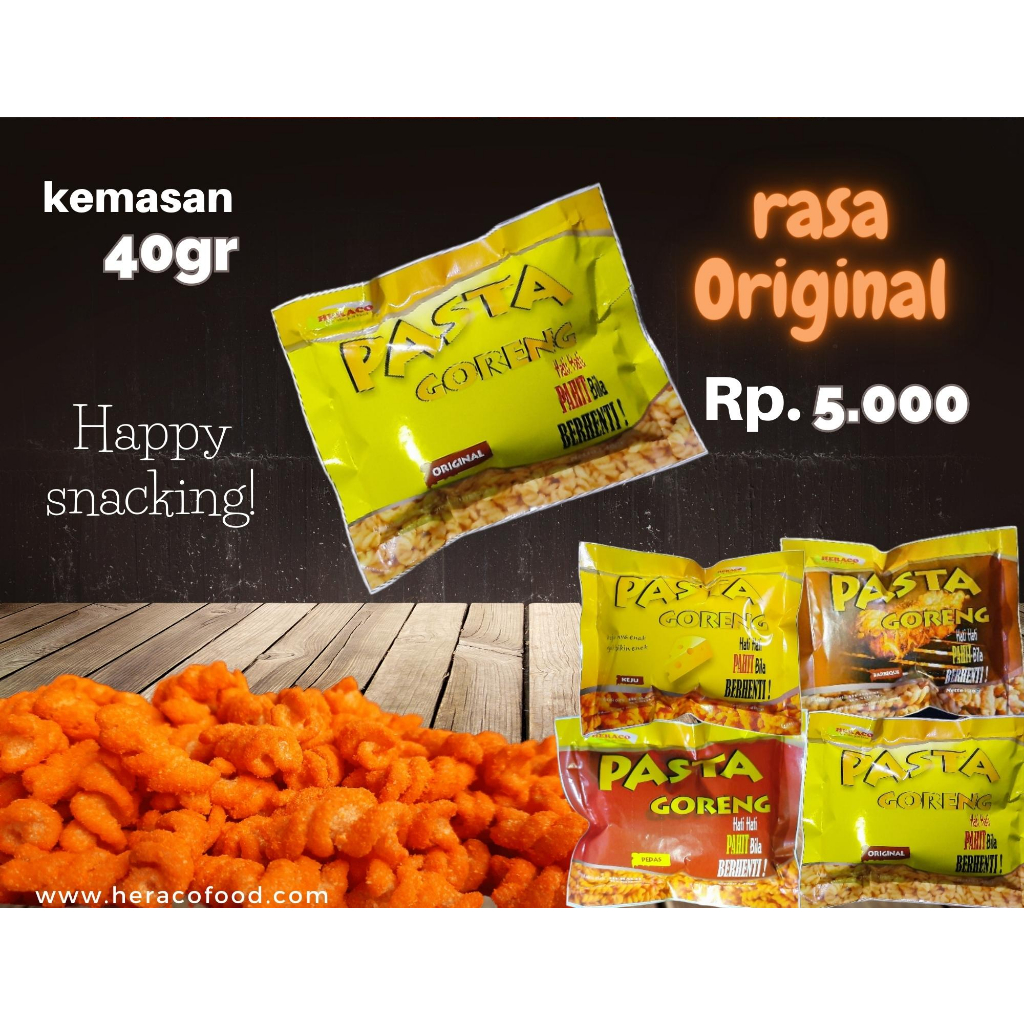 

Makaroni spiral rasa original heraco pasta goreng // makaroni kriuk // MAKRONI