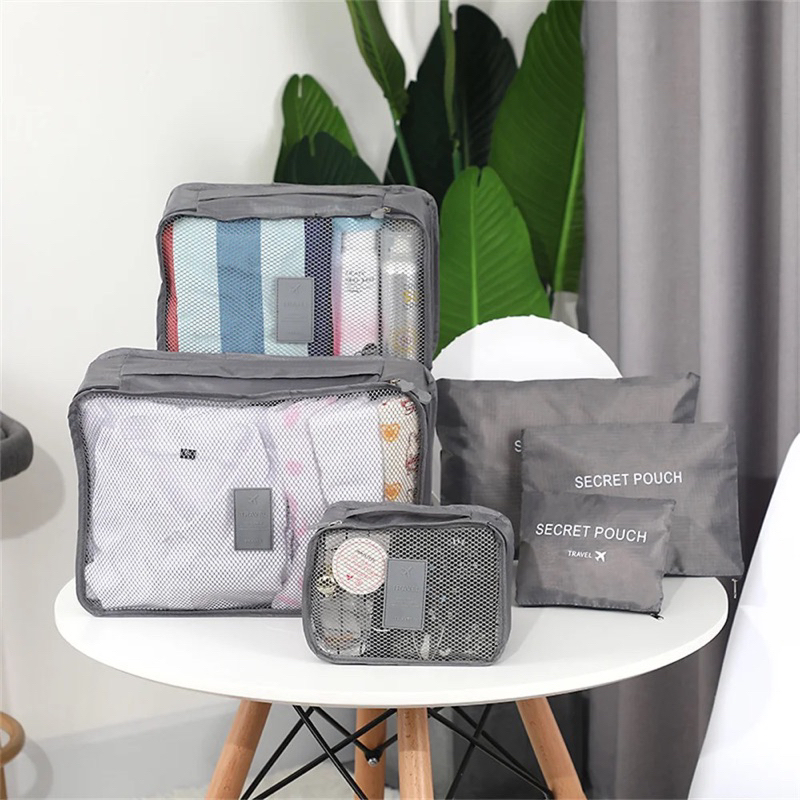 [ 6 IN 1] TRAVELLING BAG PRAKTIS ORGANIZER POUCH SET ORIGINAL TAS PENYIMPANAN TRAVEL | TAS TRAVEL ORGANIZER