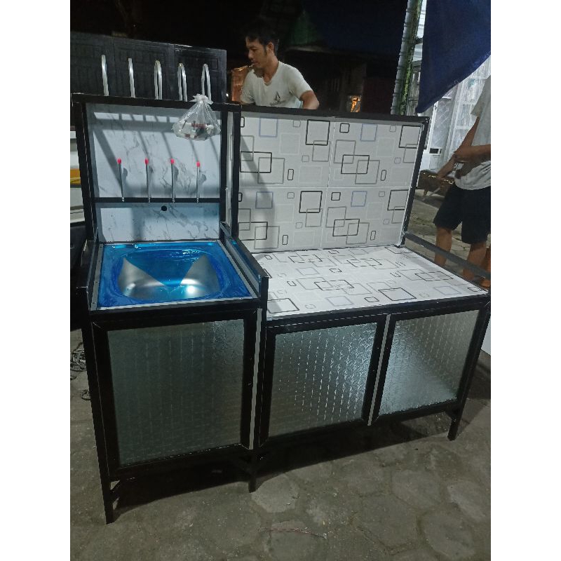 Meja kompor+Wastpel 3pintu By Mebel hakim