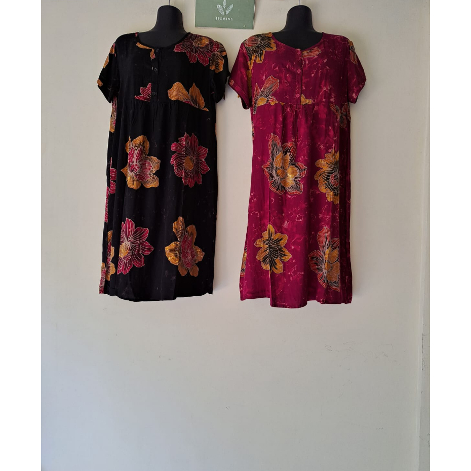 Daster Tangan Batik Sunan Santai di Rumah Model LBBK Kantung Busui