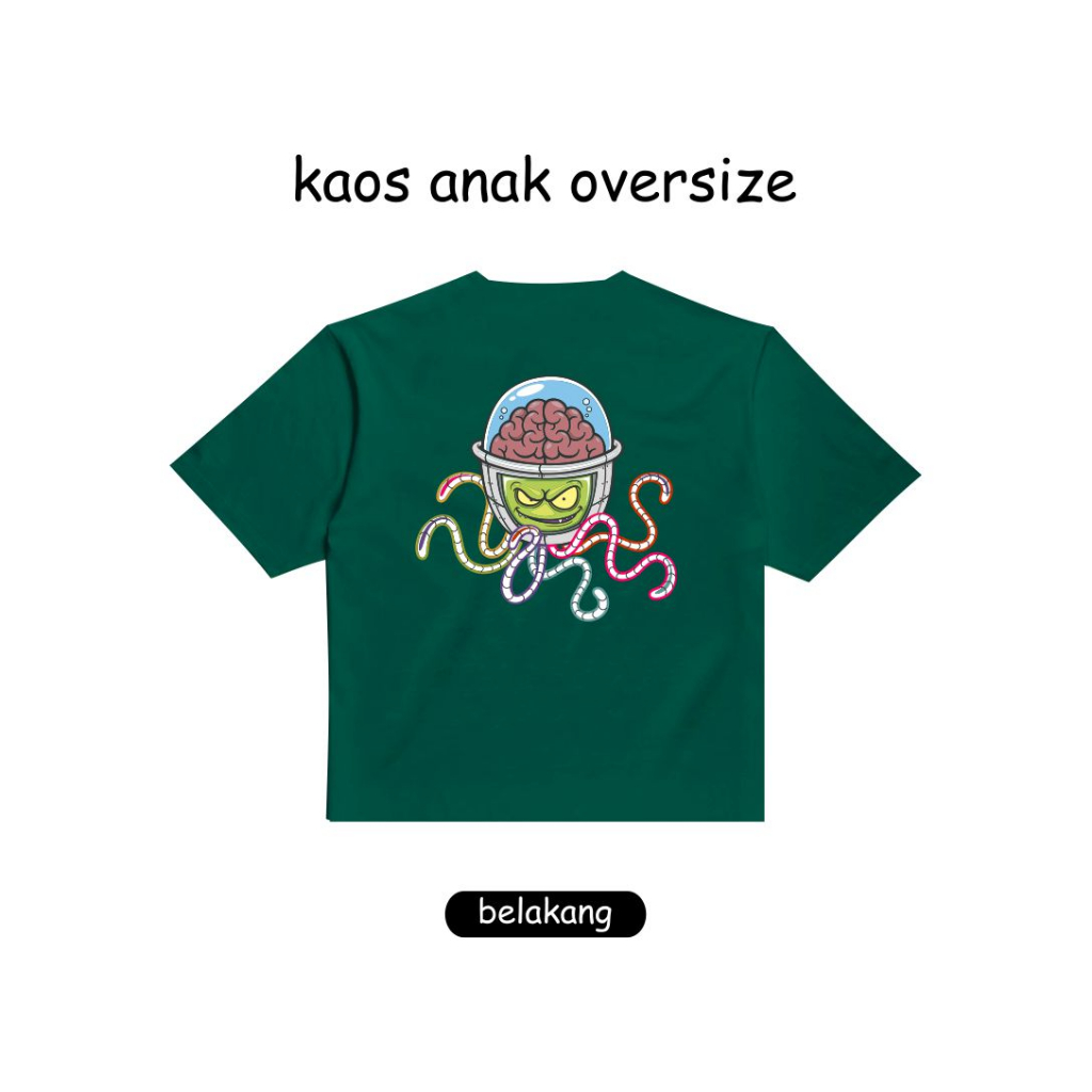 Dikids OVERSIZED - Baju Anak Umur 2-12 tahun Unisex - Squidward - Kaos Anak Laki laki Perempuan Teralaris