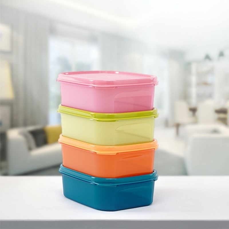 colorful rectangular (4pcs) tupperware
