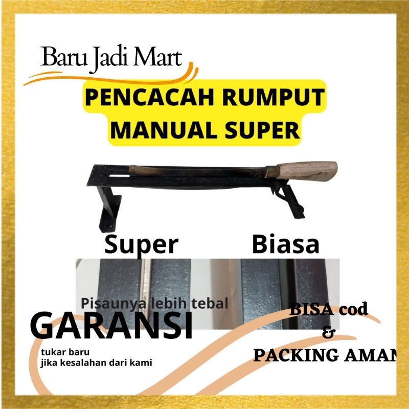 Alat Pencacah rumput Odot , gajahan , rendeng kacang , damen pakan ternak Pemotong Rumput Manual