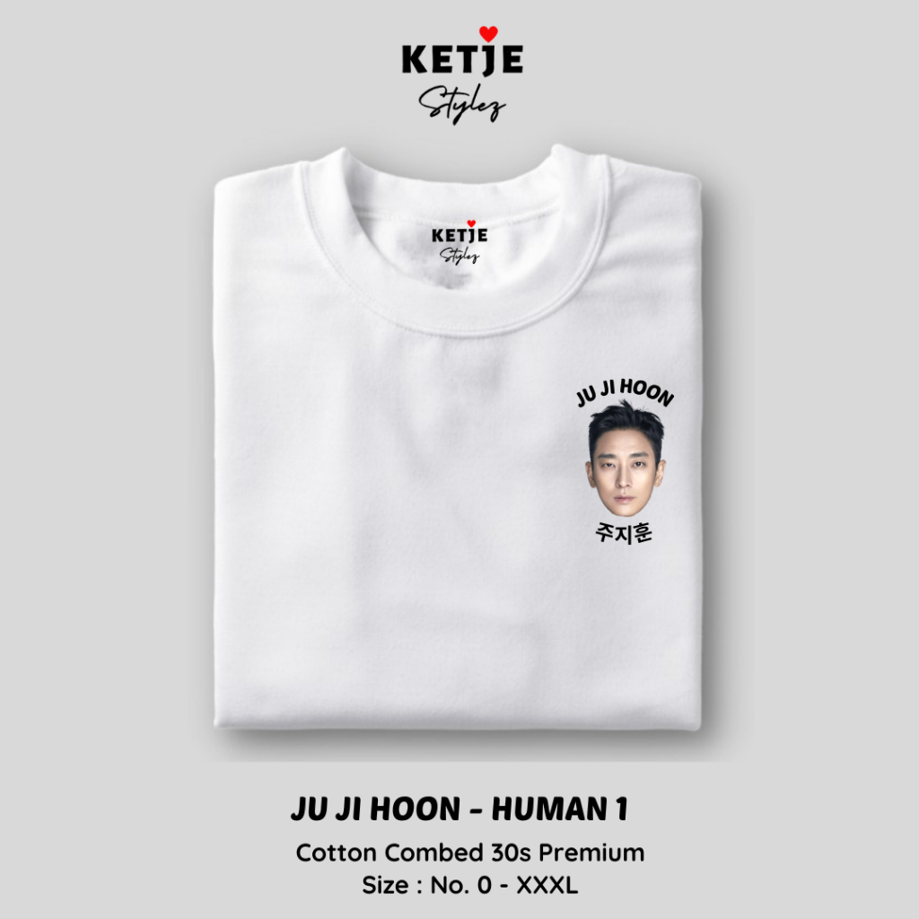 Kaos Baju Ju Ji Hoon - Oppa Series / Kaos Baju Distro Pria Wanita T-shirt Premium Unisex Actor Aktor