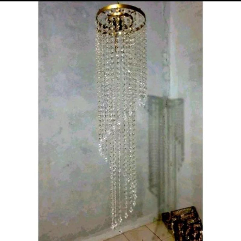 KRISTAL GANTUNG TIRAI BAYGON size 30×120.tirai decorasi.tirai kristal wedding.best seller
