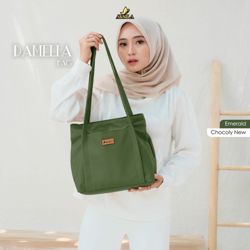 PRE ORDER TOTEBAG DAMELIA BY AYSILA TAS KERJA KULIAH KANTOR BAHAN CHOCOLY ANTI AIR PREMIUM