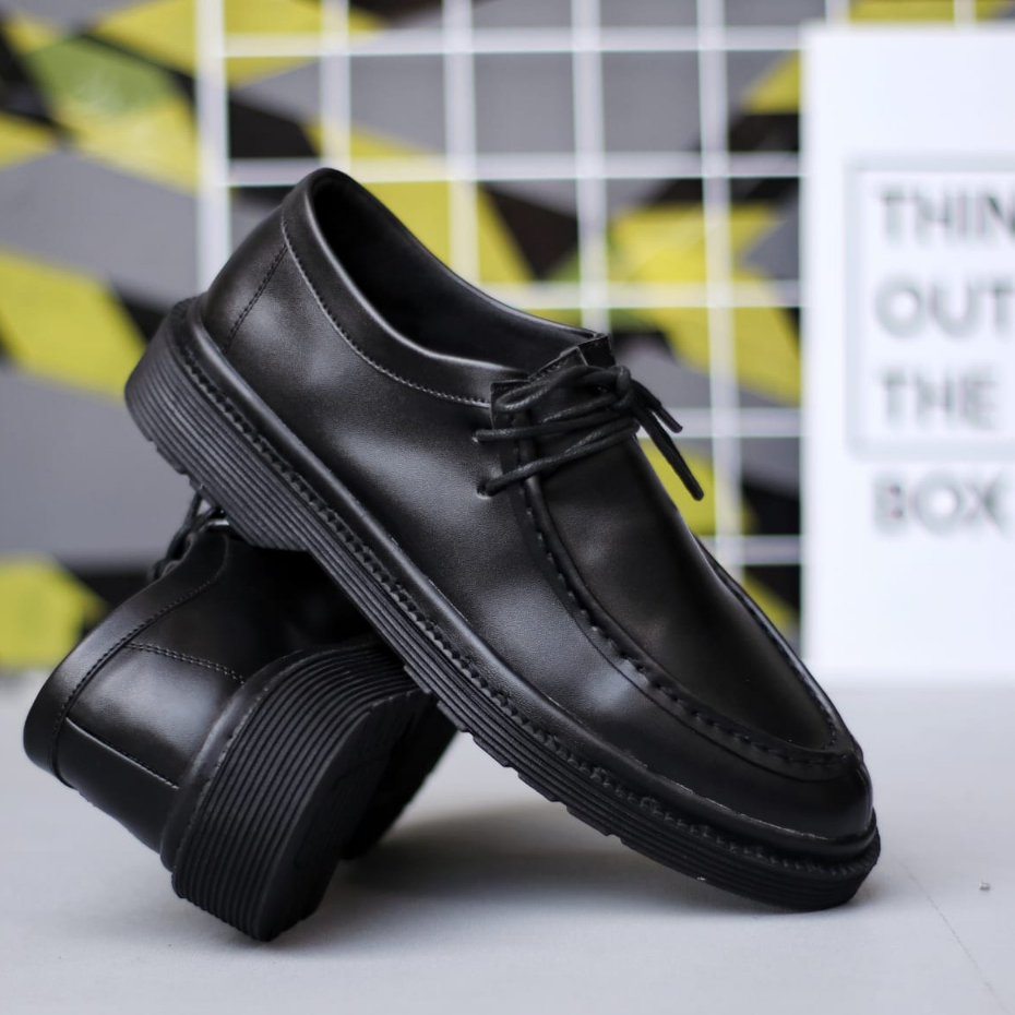 ABRHM Sepatu Formal Docmart Hitam Pantofel Kerja Pria