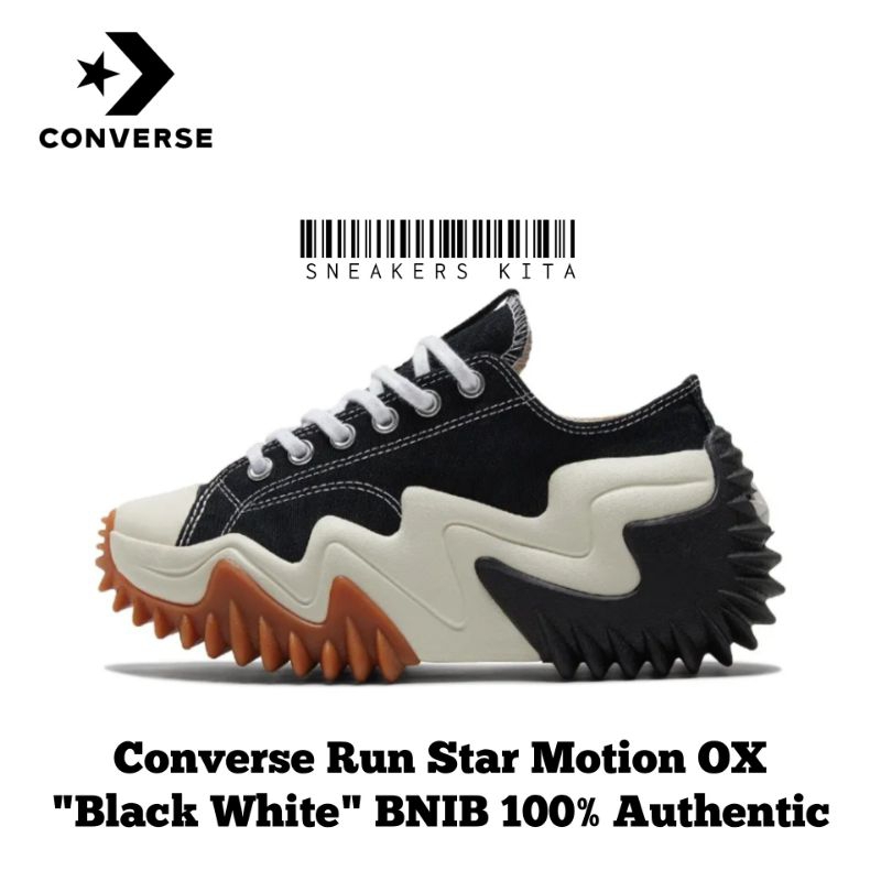 Sepatu Converse Run Star Motion OX Platform Black White 172895C BNIB 100% Authentic / Converse Platf