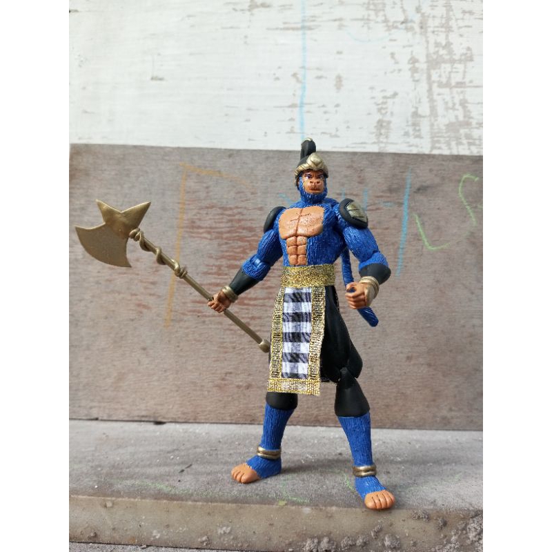 Action figure custom Wayang superhero Indonesia Subali kera biru kawan Hanoman gatotkaca