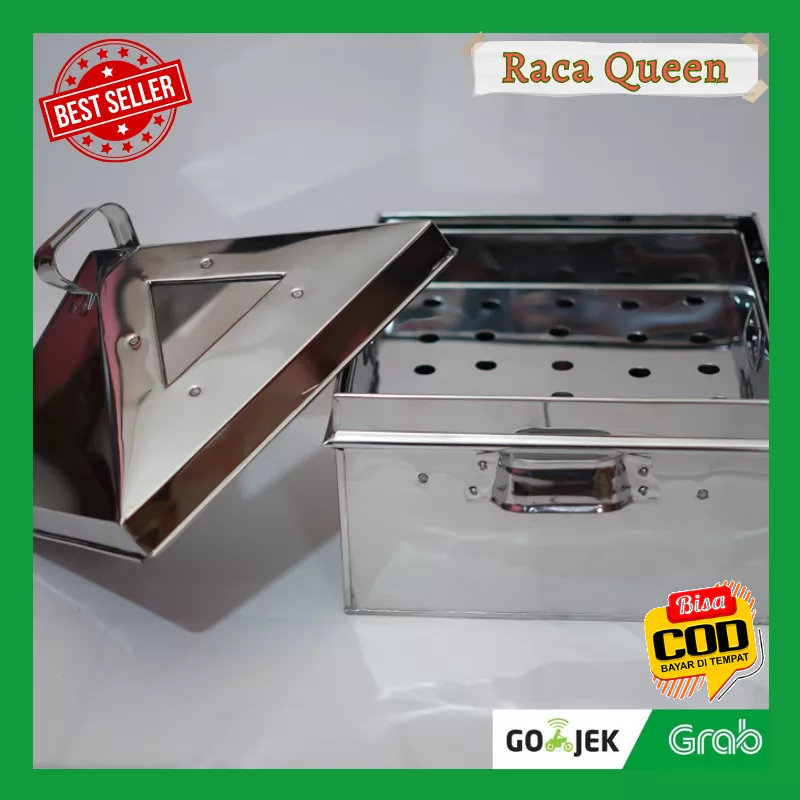 Klakat Kukusan Steamer Stainless Steel Kotak Panci Kukus Dandang Kue Dimsum Bakpao Varian Ukuran 30c