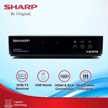 Set top Box Sharp Receiver TV Digital Tabung STB DD-001| DVB T2 RCA USB|