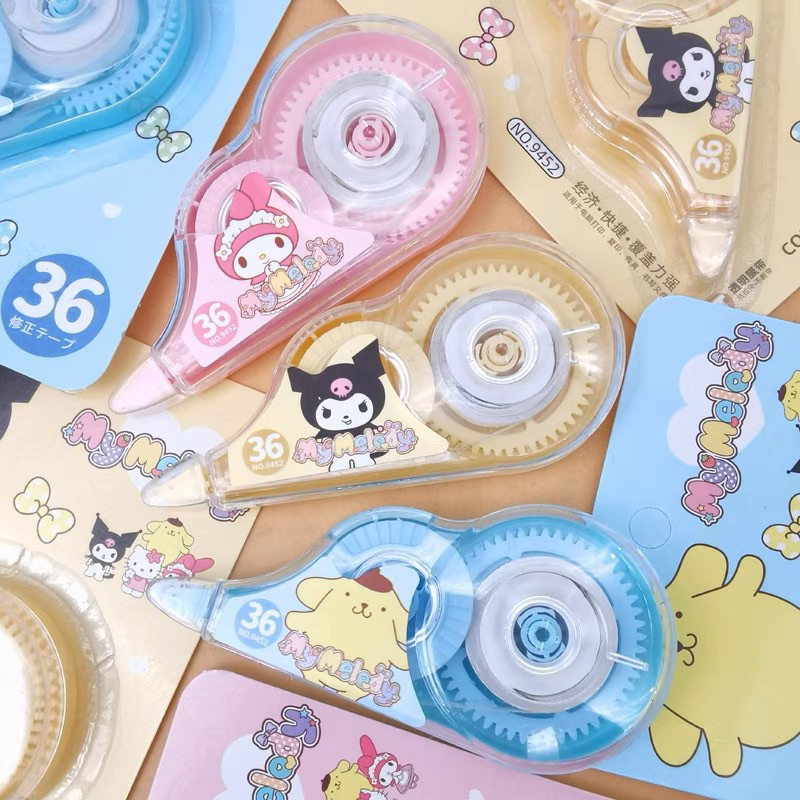 

CORRECTION TAPE FANCY SANRIO MELODY CINAMONROLL KUROMI | TIPEX PITA