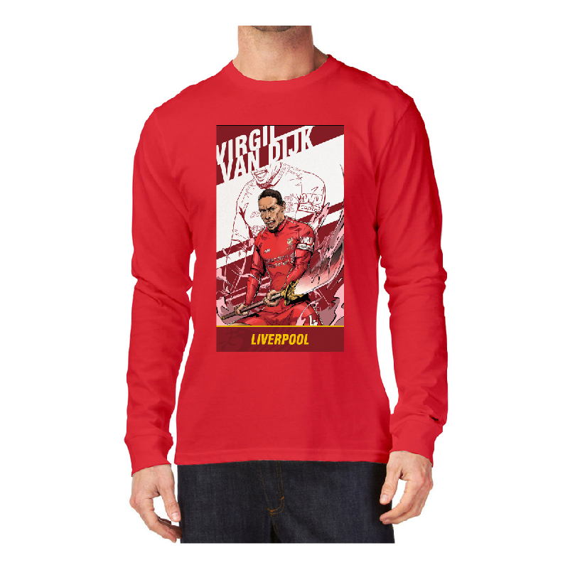 Kaos Baju Tshirt Klub Bola Liverpool Lengan Panjang Combed 30S Termurah kualitas Distro