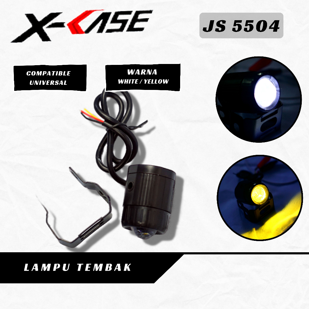 Lampu Tembak Sorot Mini Single LED Single Lampu Tembak Motor Universal semua motor