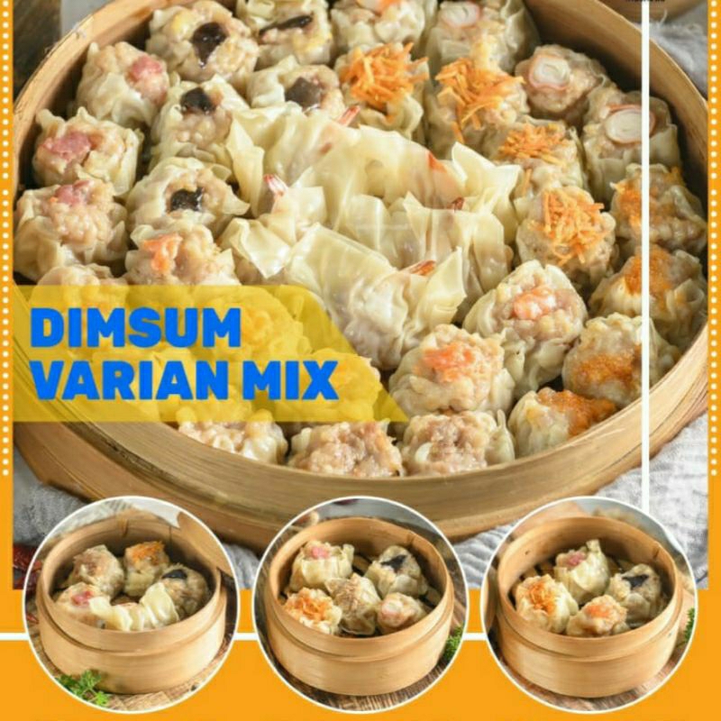 

Dimsum Ayam Super Premium isi 25 pcs dengan berbagai toping (beef, udang, jamur, tuna, wortel, crabstick, dan salmon) Frozen packing vacuum kirim sameday