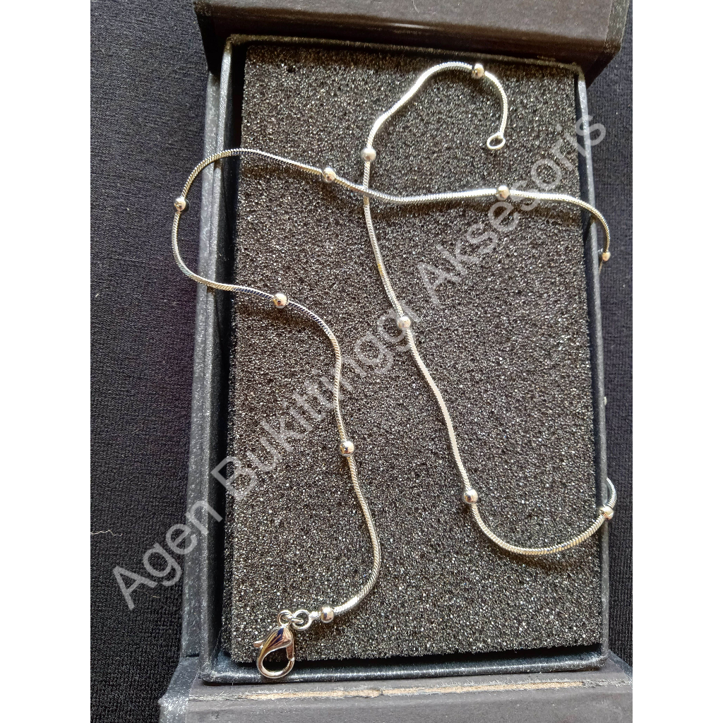 Rantai Kalung Bulat Rantai Besi Putih Titanium Asli Wanita Pria Rantai Besar Anti Karat Stainless St