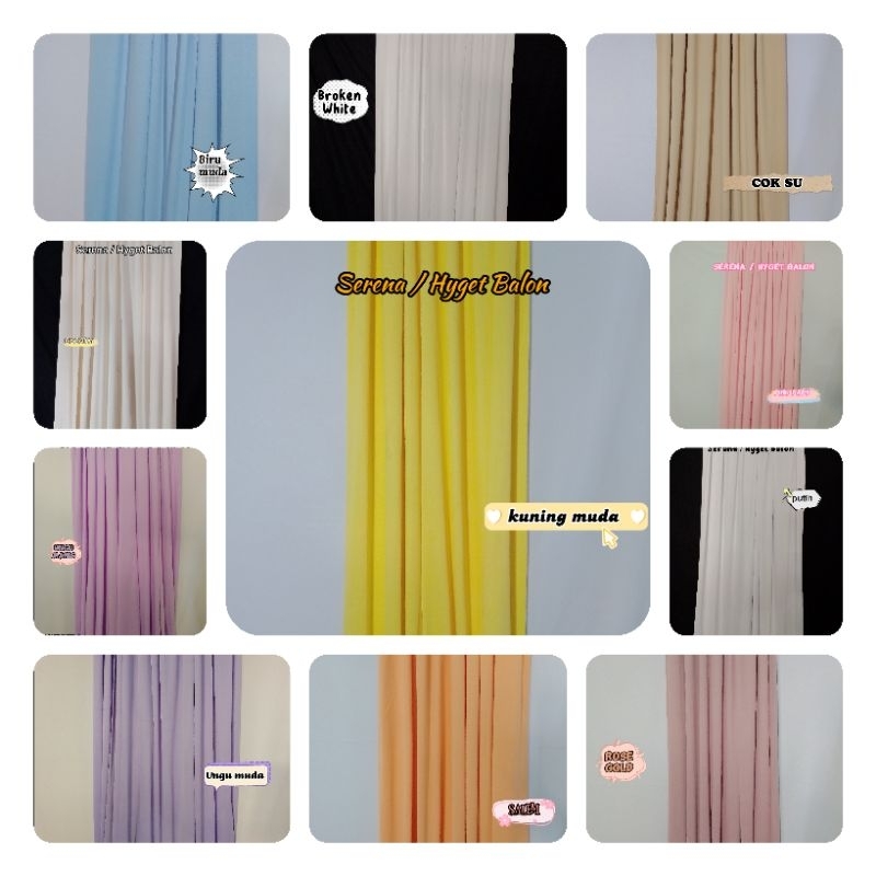 Serena/Hyget Balon seri warna muda.