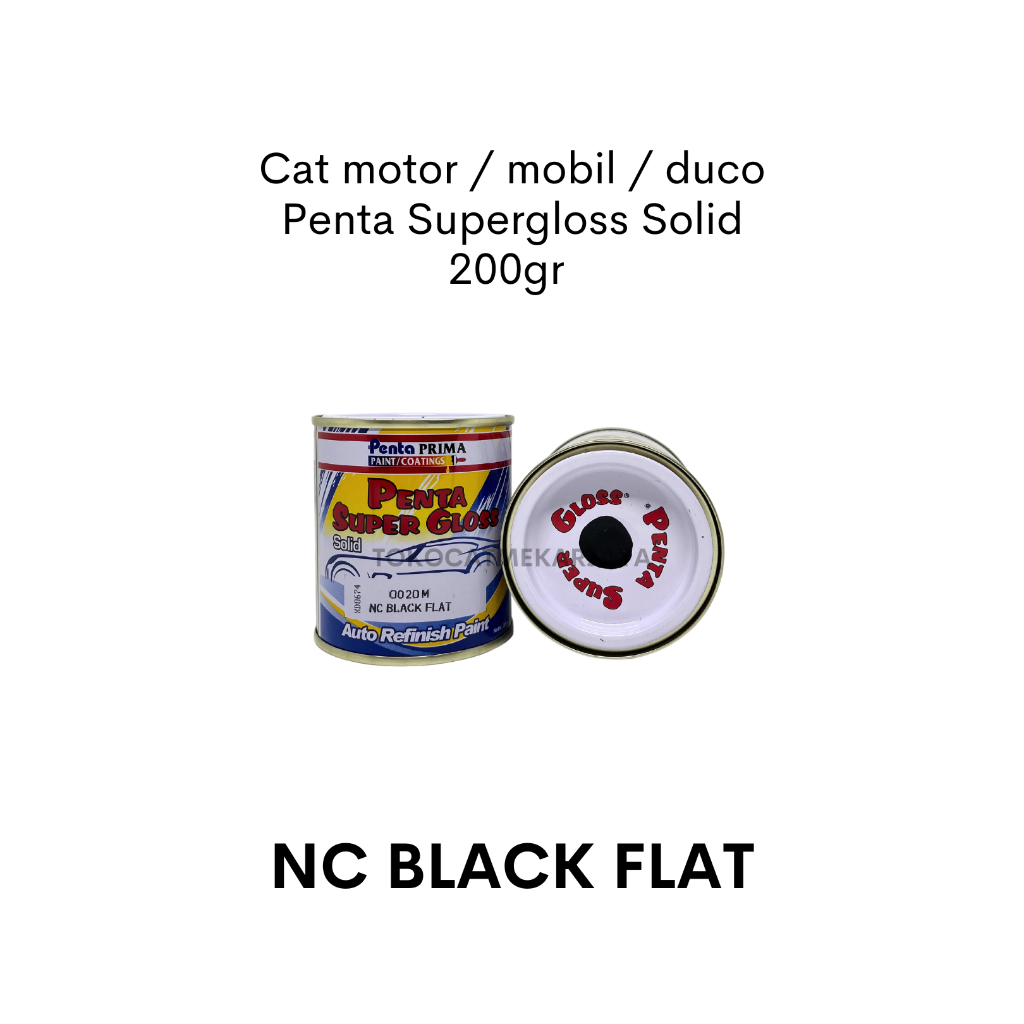 Cat Penta Supergloss Solid Hitam 200gram / penta hitam / cat mobil hitam / cat penta super gloss hit
