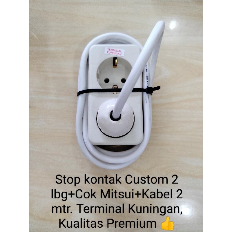 Stop kontak UTICON Custom Cok Sambung Kabel 2 lbg