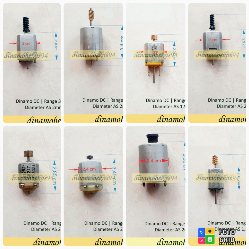 Motor Dinamo DC 3v 5v 6v 12v 15v Bor Mini Dinamo Printer