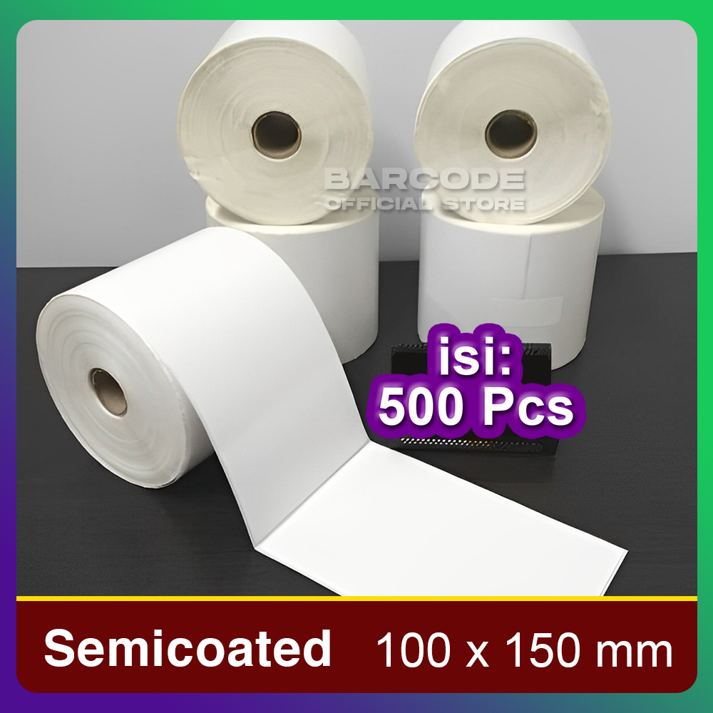 

Label Semicoat 100x150mm / 100 x 150 / 100x150 mm Isi 500 Pcs (1 Slop)