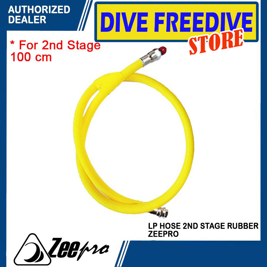 LP Hose Rubber Yellow 2nd Second Stage Zeepro 40 Inch ( 100cm ) Selang Karet Low Pressure Inflator T